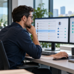 IT administrator reviewing a secure Google Workspace employee offboarding workflow and shared data ownership