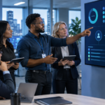Managed IT team and business operations leader reviewing service health, incident priorities and support accountability